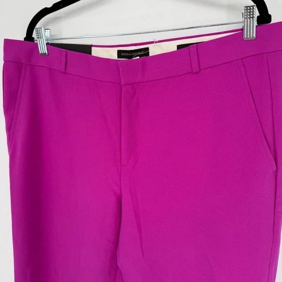 BANANA REPUBLIC RYAN DRESS PANTS FUCHSIA NWT SIZE 16 - Picture 2 of 11